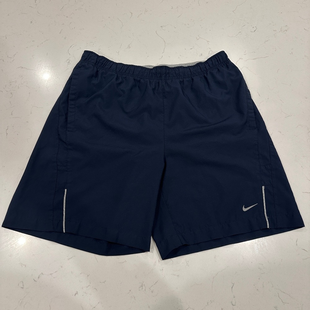 Nike Running Dri-FIT Shorts Mens Medium Blue Lined Pockets Workout Athletic Gym
